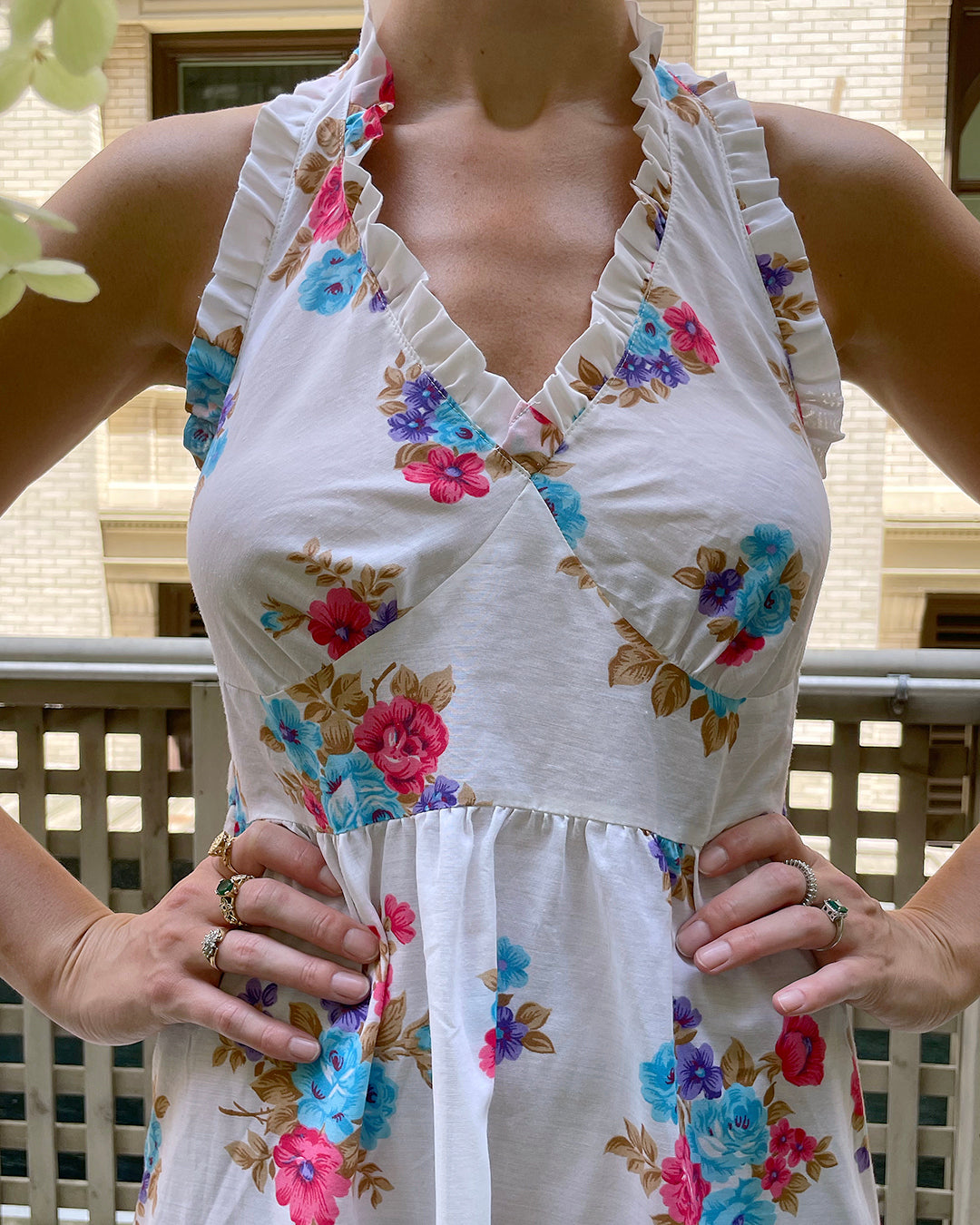 Vintage 1970s Floral Halter Dress Vintage 1970s Floral Halter Dress