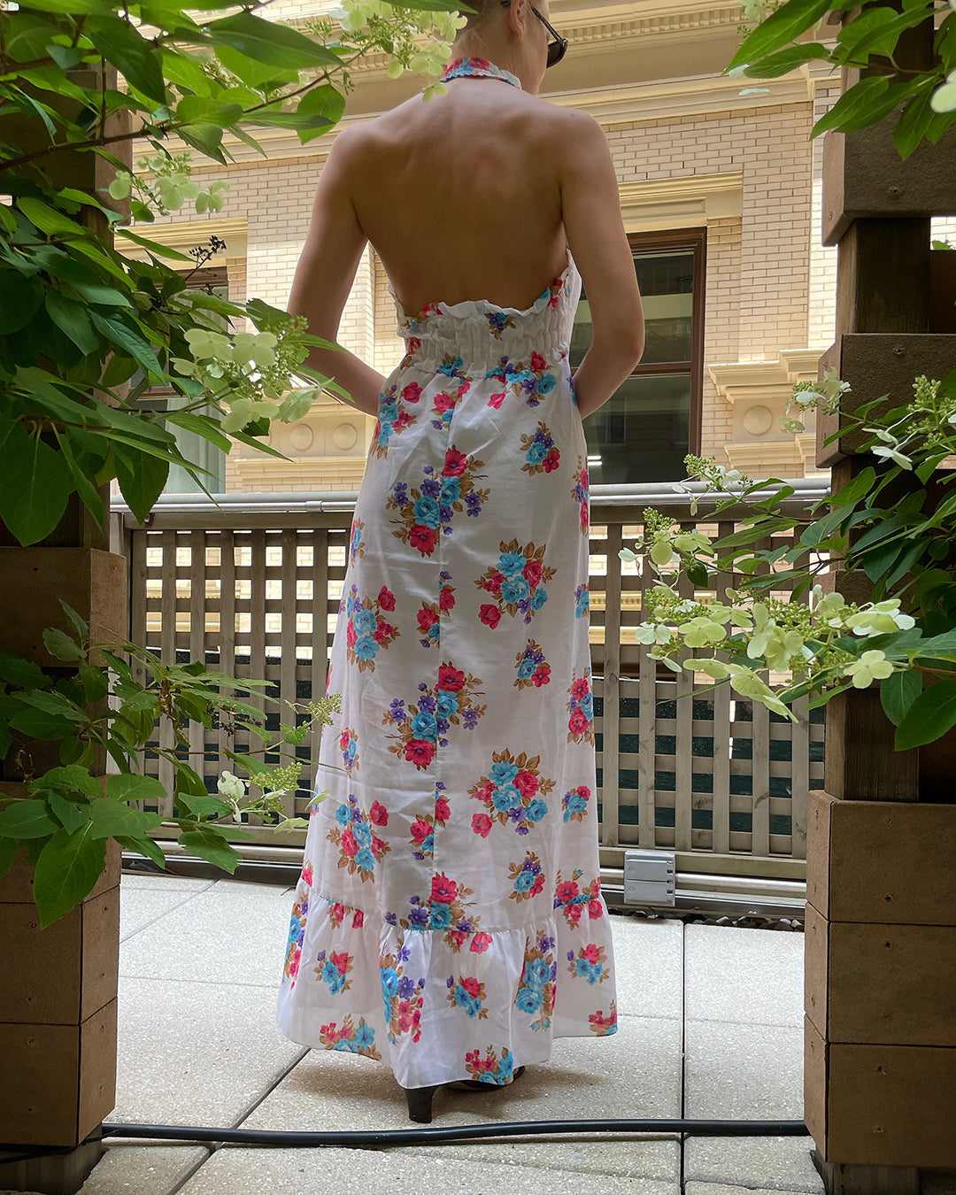 Vintage 1970s Floral Halter Dress Vintage 1970s Floral Halter Dress