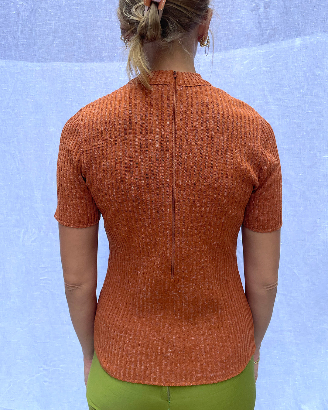 VINTAGE 1970s RIBBED KNIT | XS-M