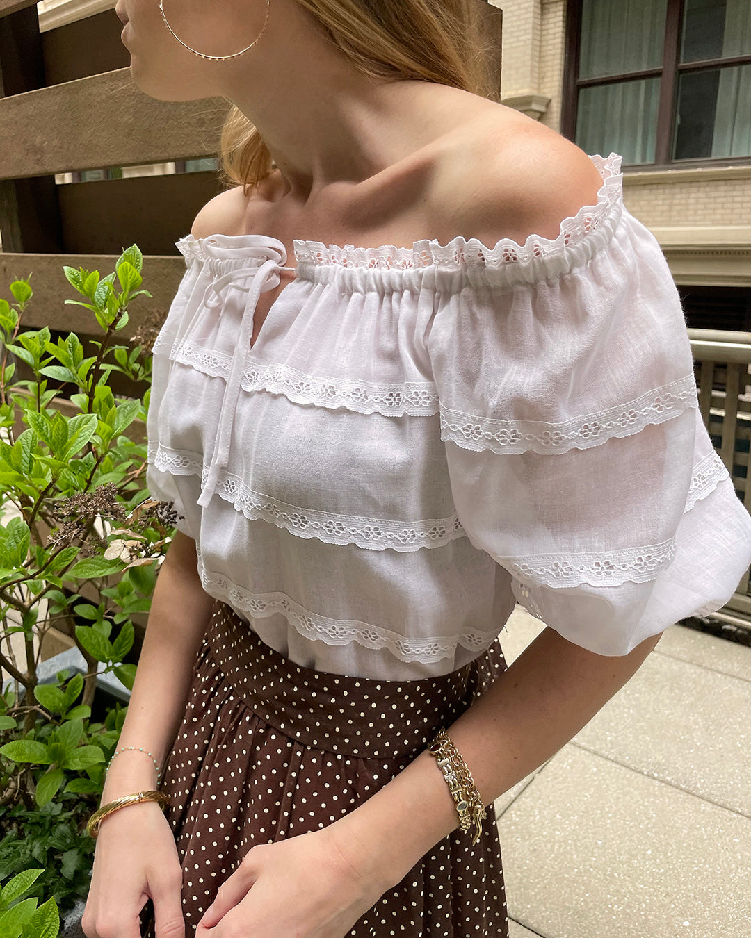 70s off shoulder dress Vintage Floral 70s Bridesmaid Dress. Size Small. Australian Size Small. Sheer, Ruffled off the Shoulder 70s Bridesmaid Dress