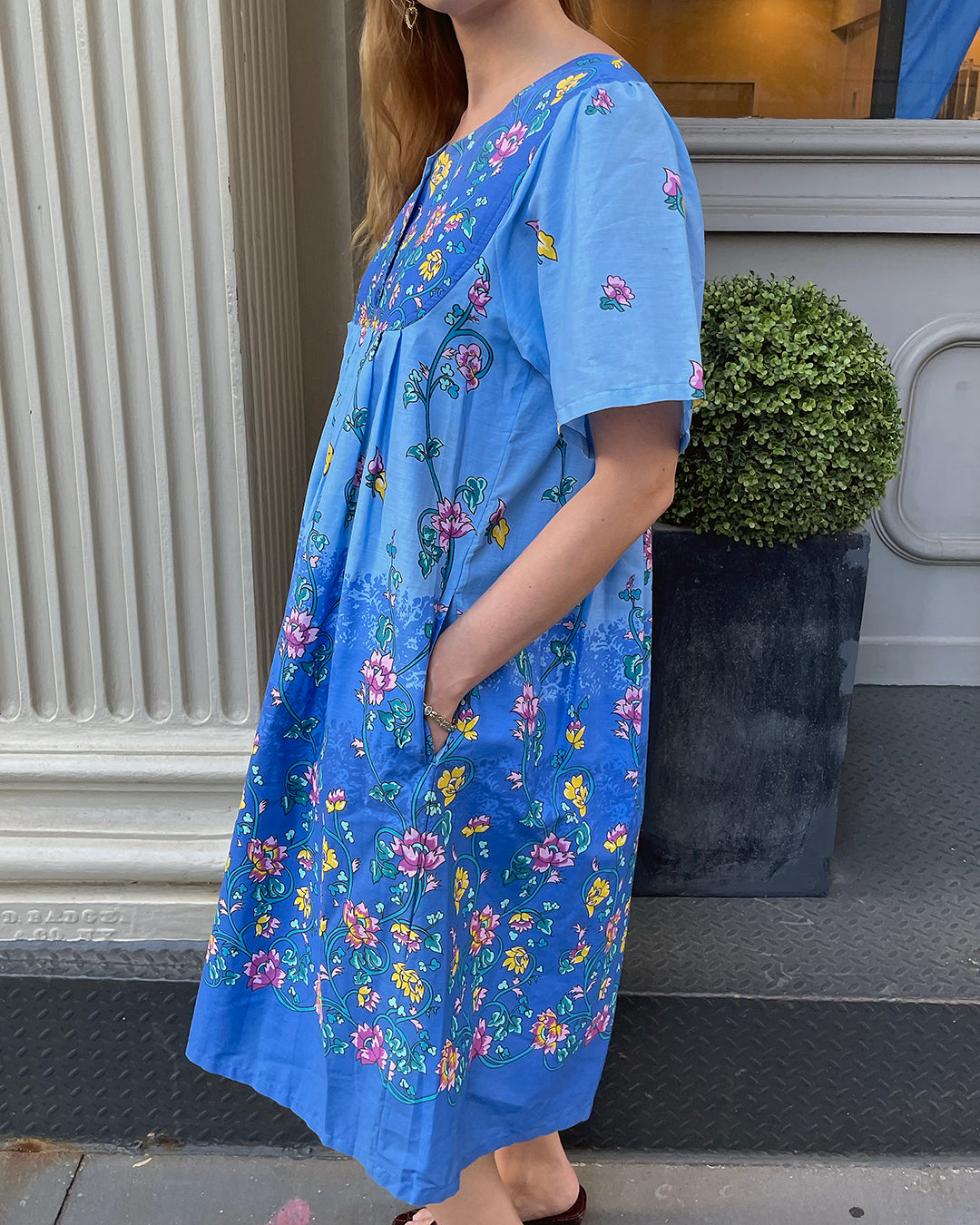Vintage Floral Caftan Dress | XS-L