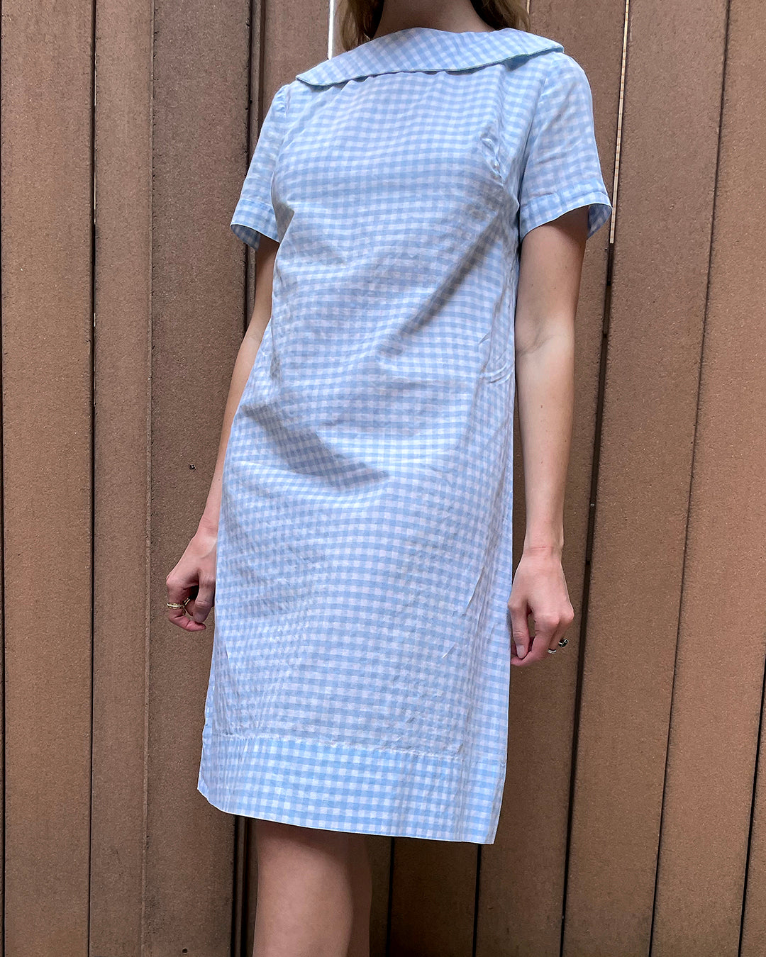 vintage shift dress Vintage 1960s Gingham Shift Dress