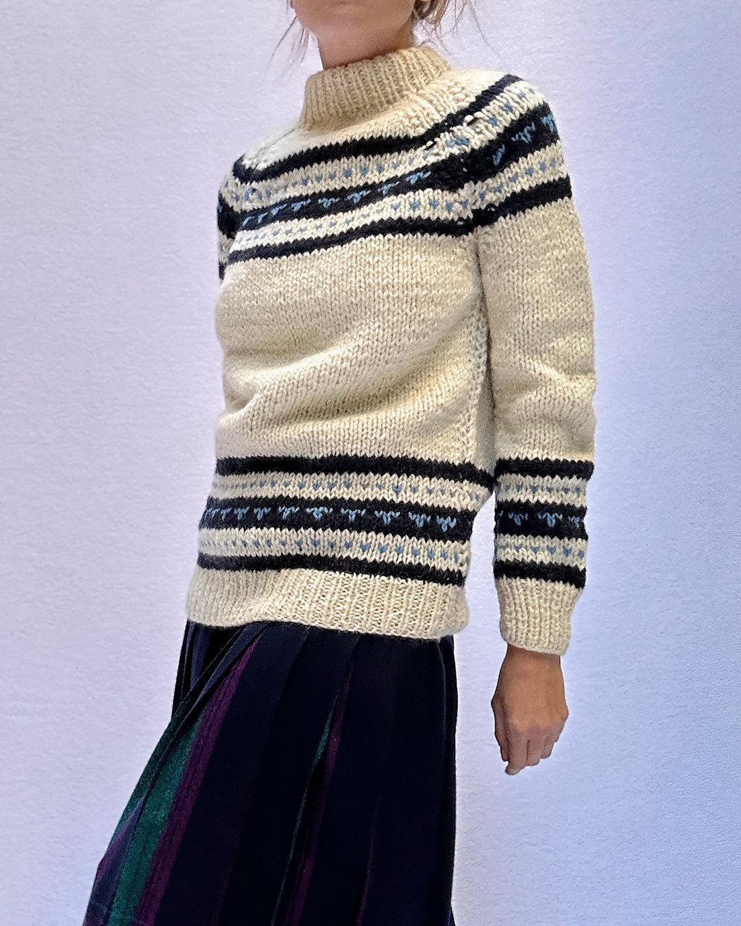 VINTAGE HANDKNIT GREEK FISHERMAN SWEATER (UNISEX) – Very Breezy