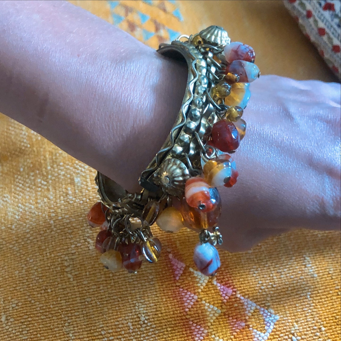 Vintage Mughal Hinged Charm Bracelet