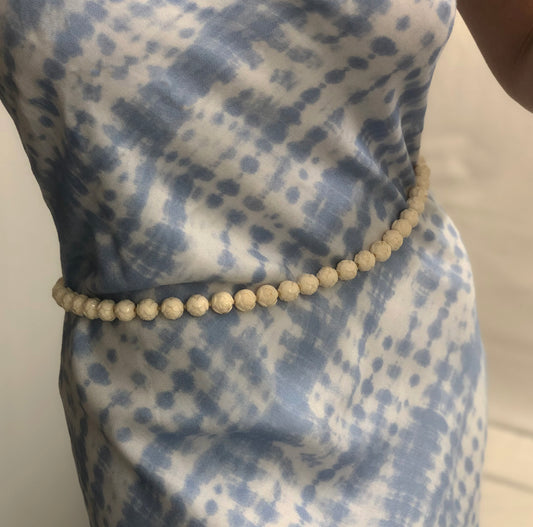 Vintage Rose Bead Belt + Necklace