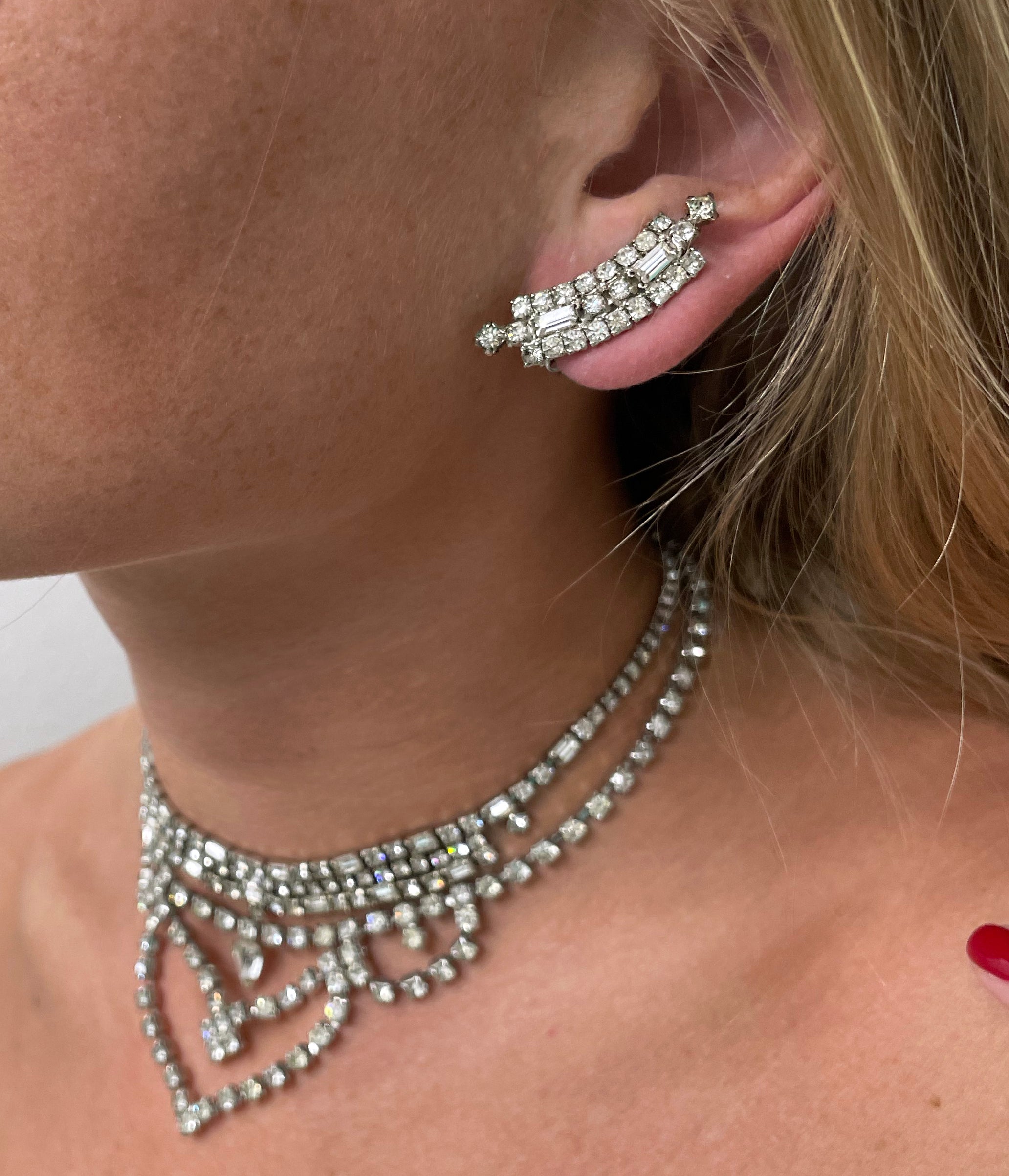 Newgrange Living Rose Gold Round Diamante Necklace & Earring Set - giftme.ie