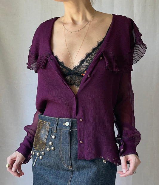 Vintage Missoni Silk Chiffon Blouse
