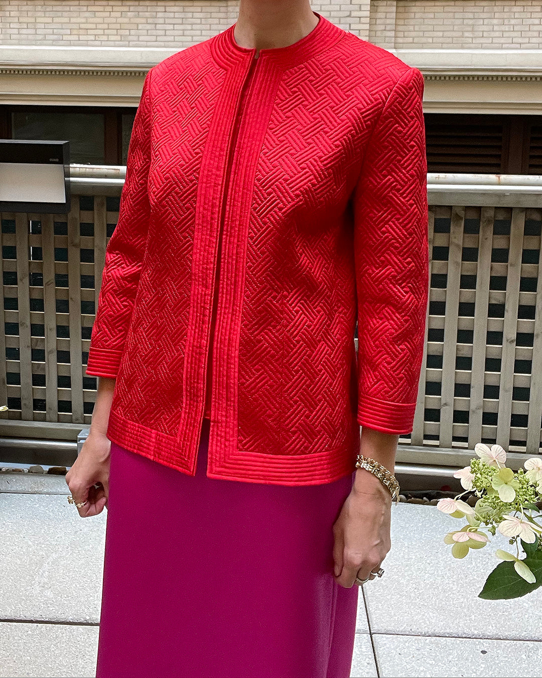 Vintage Satin Quilted Satin Evening Jacket S L Very Breezy