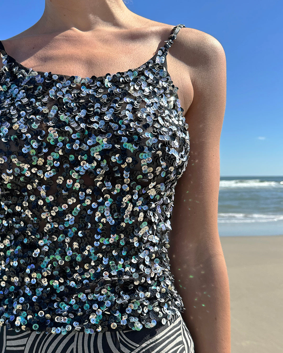 Vintage sequin hot sale top