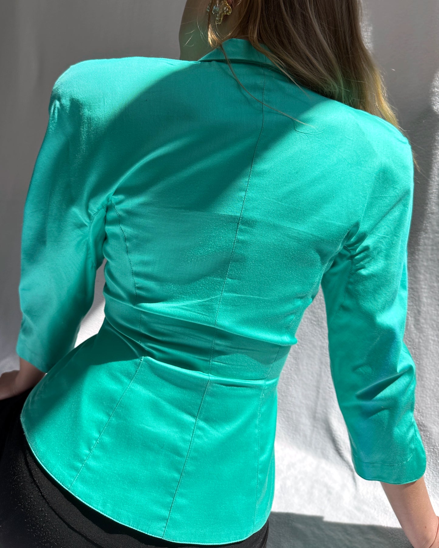 Vintage Thierry Mugler Evening Jacket With Tie Waist