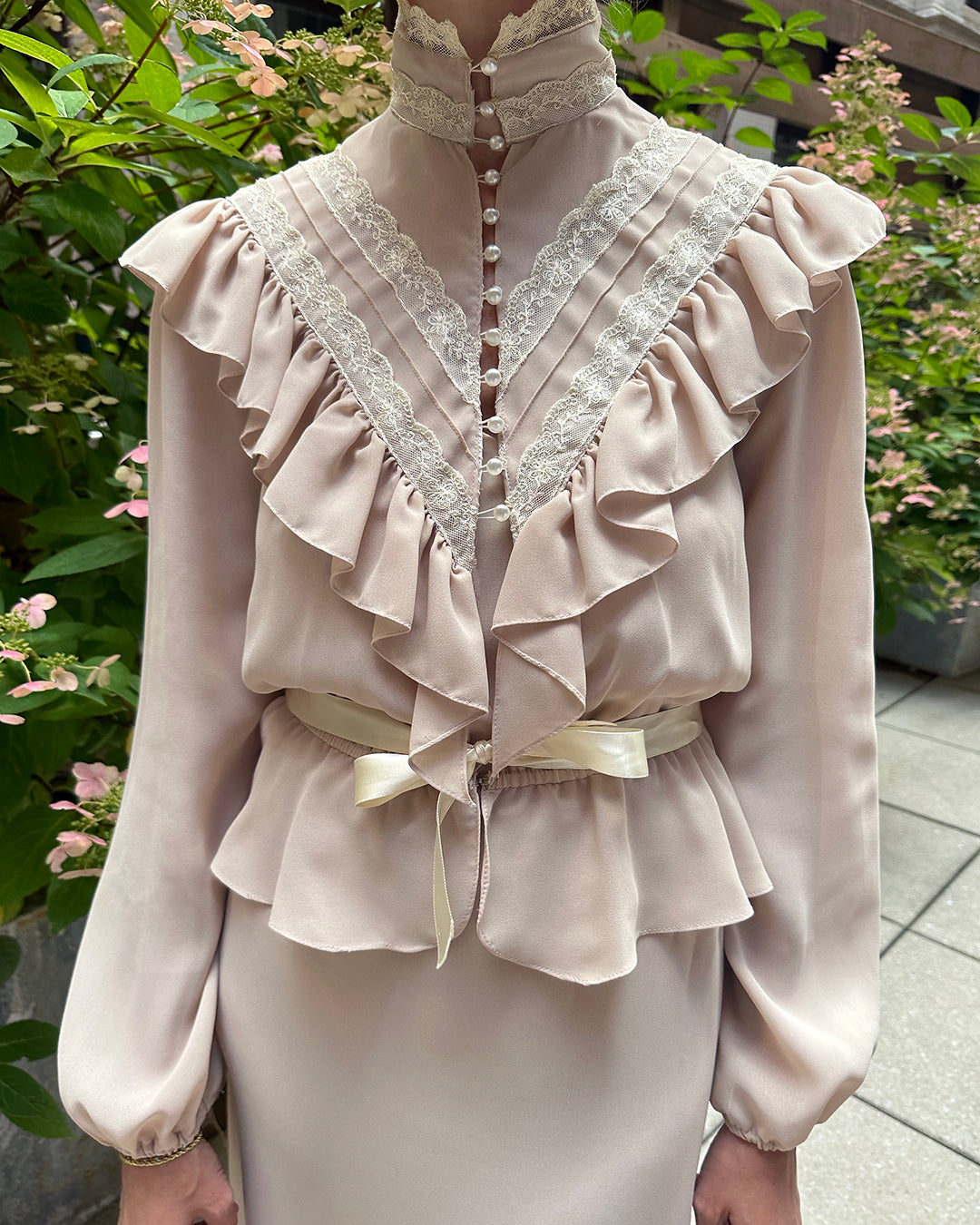 Vintage Victorian-Style Blouse With Underslip